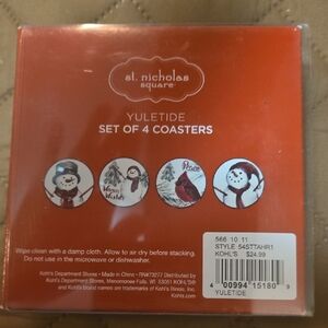 St. Nicholas Square Yuletide Snowman Coasters Set